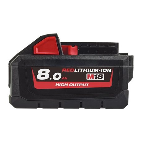 MILWAUKEE AKKU M18 HB8 HIGH OUTPUT LITHIUM-ION 8,0 AH MILWAUKEE AKKU M18 HB8 HIGH OUTPUT LITHIUM-ION 8,0 AH